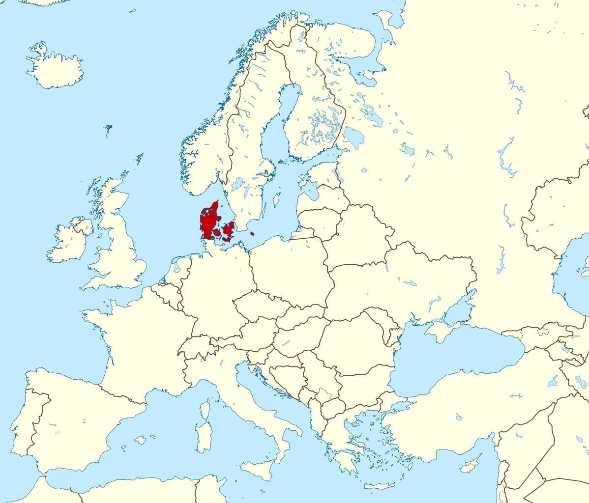 Karte dānija atrašanās vietu uz pasaules