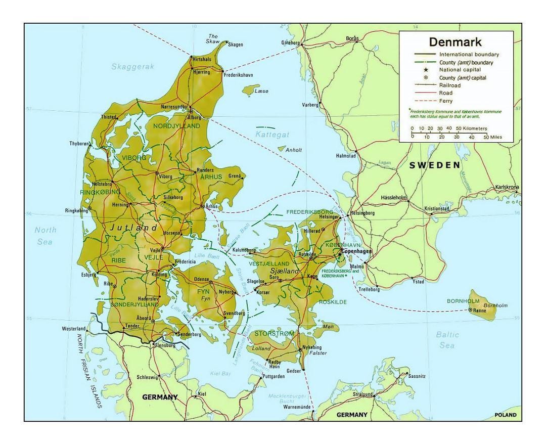 Karte kommune, dānija