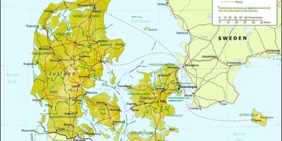 Kartes dānijas ģeogrāfija 