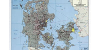 Starptautiskās lidostas, kas atrodas dānija karte