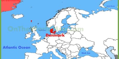 Kopenhāgenā, dānijā eiropas karte